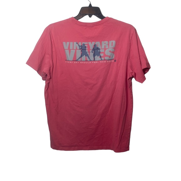 Vineyard Vines Large Salmon T Shirt Mens 100% Cotton Pockets - Picture 6 of 6
